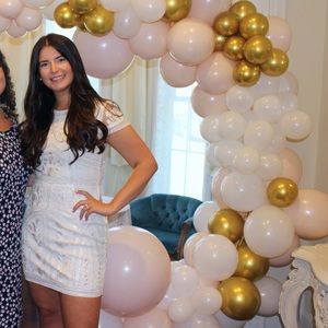 White Beaded Lulus Dress